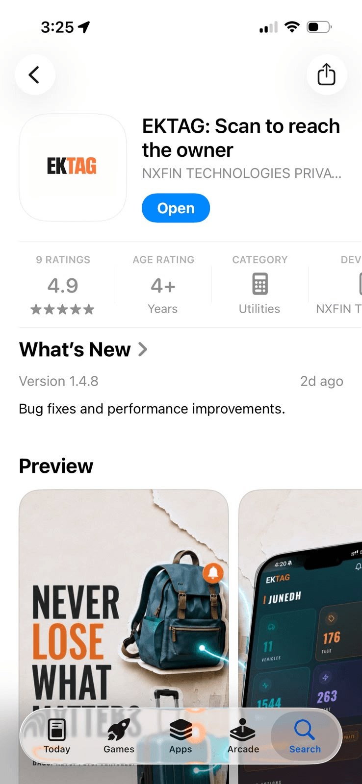 EkTag on the App Store