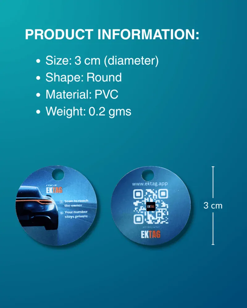 EkTag Round QR Tag